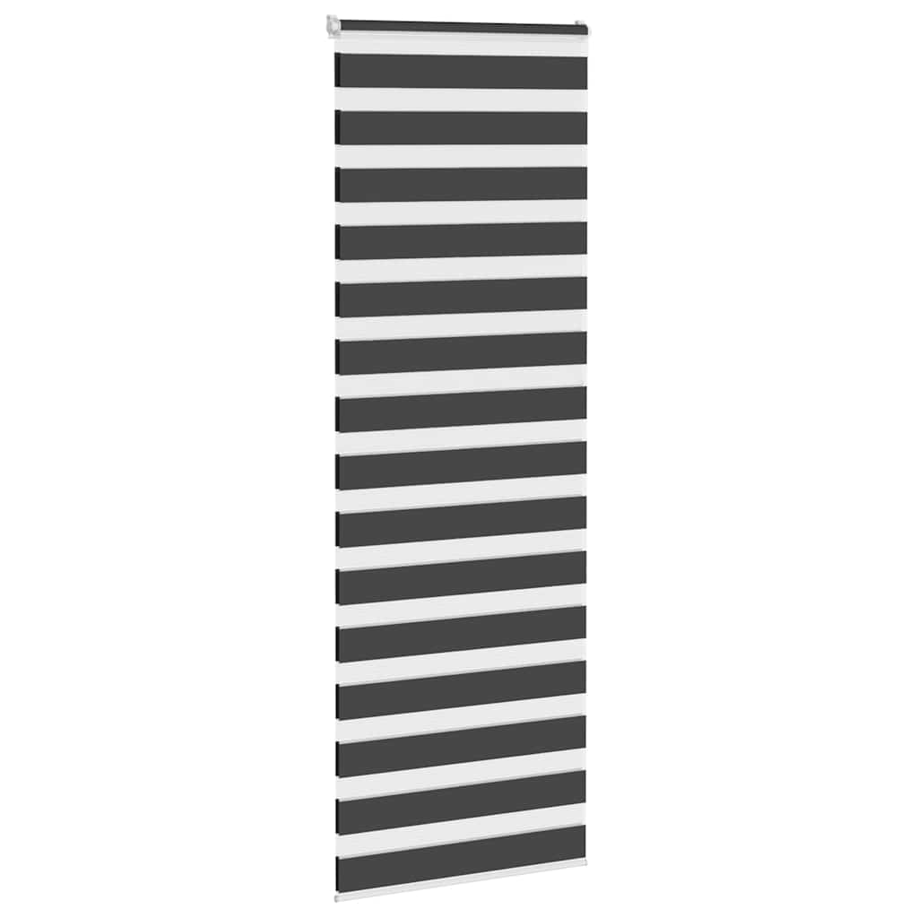 Thumbnail - vidaXL Doppelrollo Schwarz 75x200 cm Stoffbreite 70,9 cm Polyester