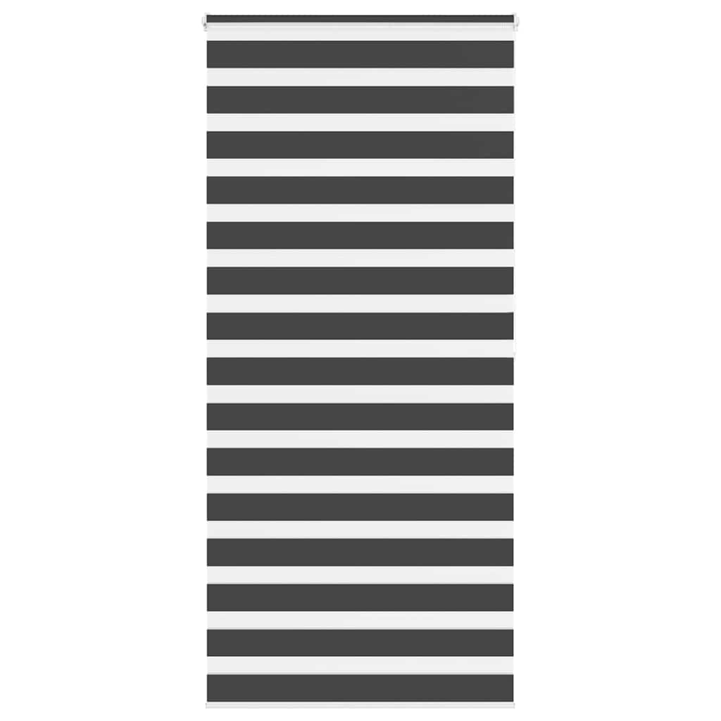 vidaXL Jaluzea tip zebra neagră lățime țesătură 90,9 cm poliester