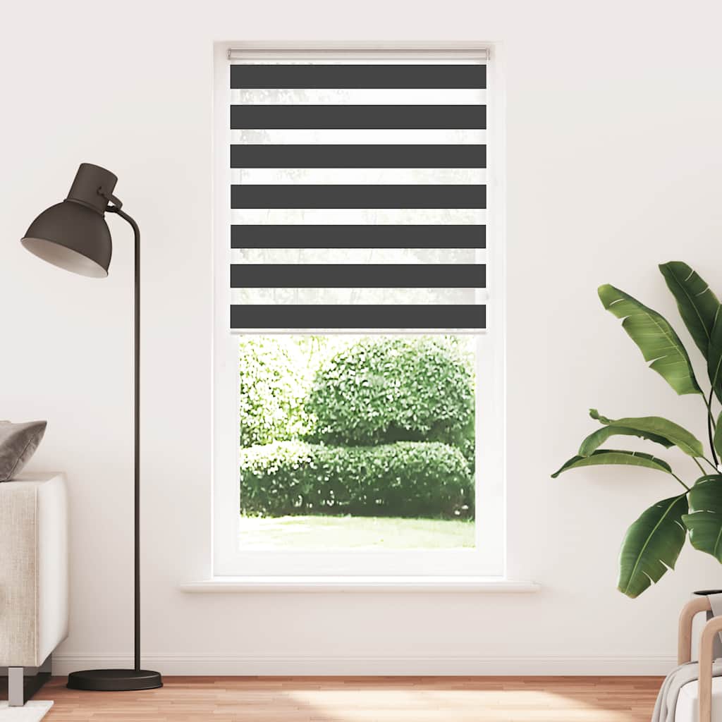 vidaXL Zebra roleta čierna 100x200 cm šírka látky 95,9 cm polyester