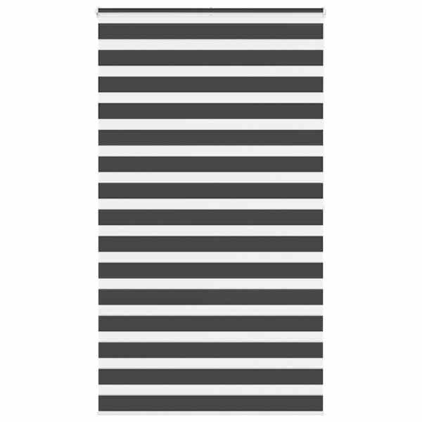 vidaXL Triibuline ruloo must 135x200 cm kanga laius 130,9 cm pol&uuml;ester