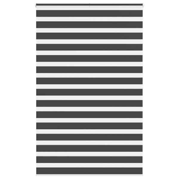vidaXL Triibuline ruloo must 150x200 cm kanga laius 145,9 cm pol&uuml;ester