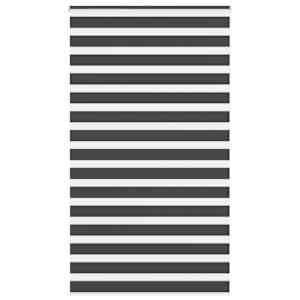 idaXL Zebra senčilo črna 125x230 cm tkanina širina 120,9 cm poliester