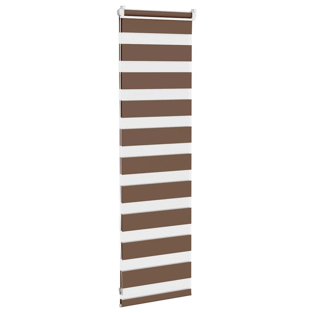 vidaXL Zebra rolgordijn 50x100 cm stofbreedte 45,9cm polyester bruin, foto 4
