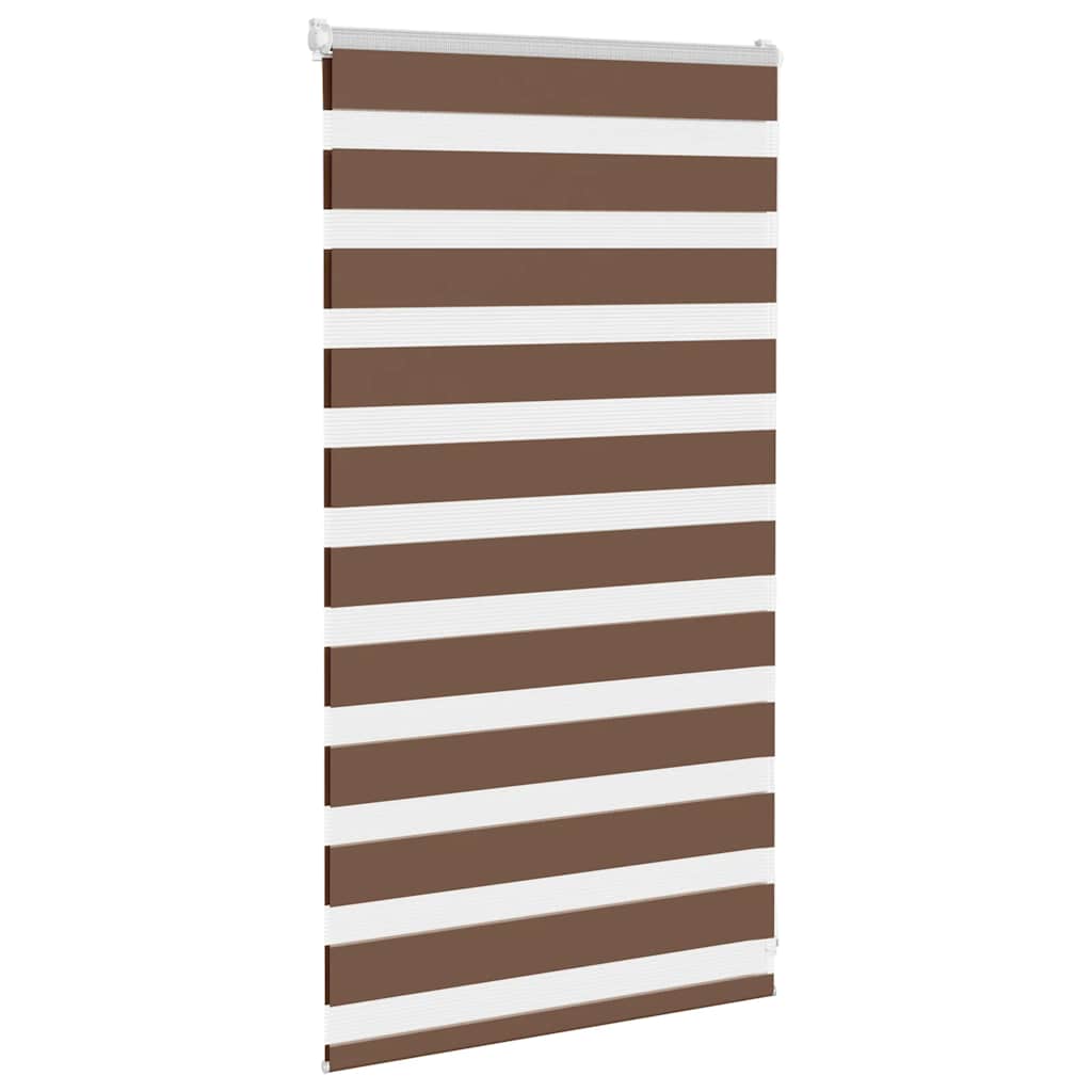 vidaXL Zebra rolgordijn 75x100 cm stofbreedte 70,9 cm polyester bruin, foto 2