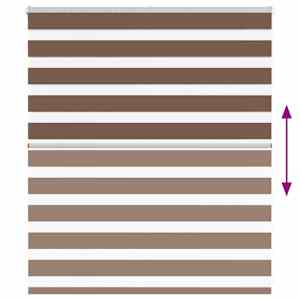 Zebra roleta hnědá 125x100 cm šířka látky 120,9 cm polyester - obrázek 5
