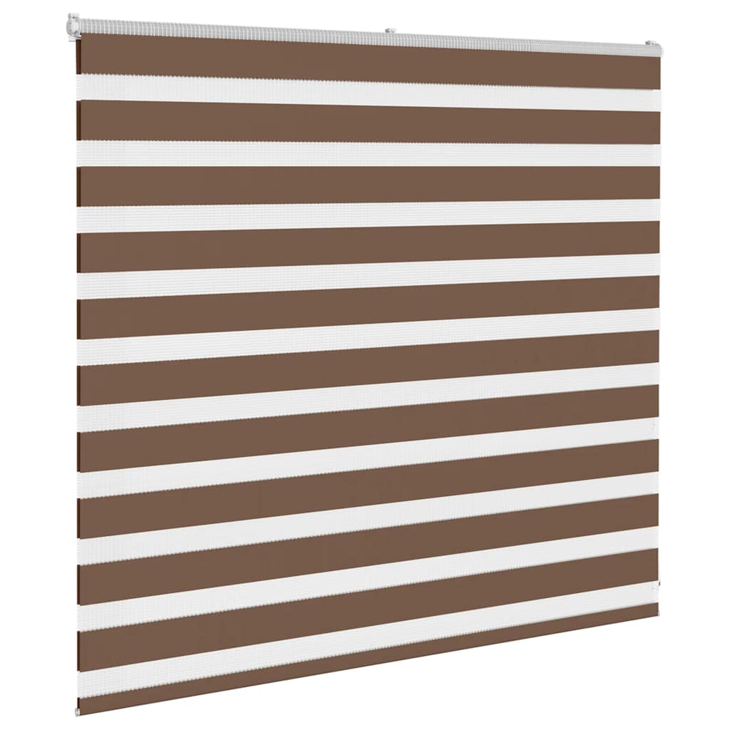 vidaXL Zebra rolgordijn 155x100 cm stofbreedte 150,9cm polyester bruin, foto 2