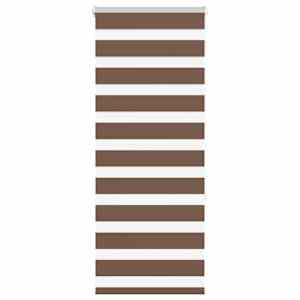 Zebra roleta hnědá 60x150 cm šířka látky 55,9 cm polyester - obrázek 1