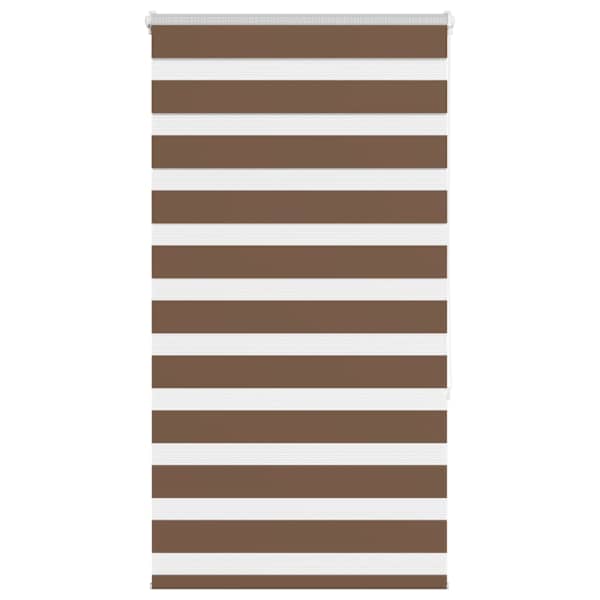 vidaXL Triibuline ruloo pruun 70x150 cm kanga laius 65,9 cm pol&uuml;ester