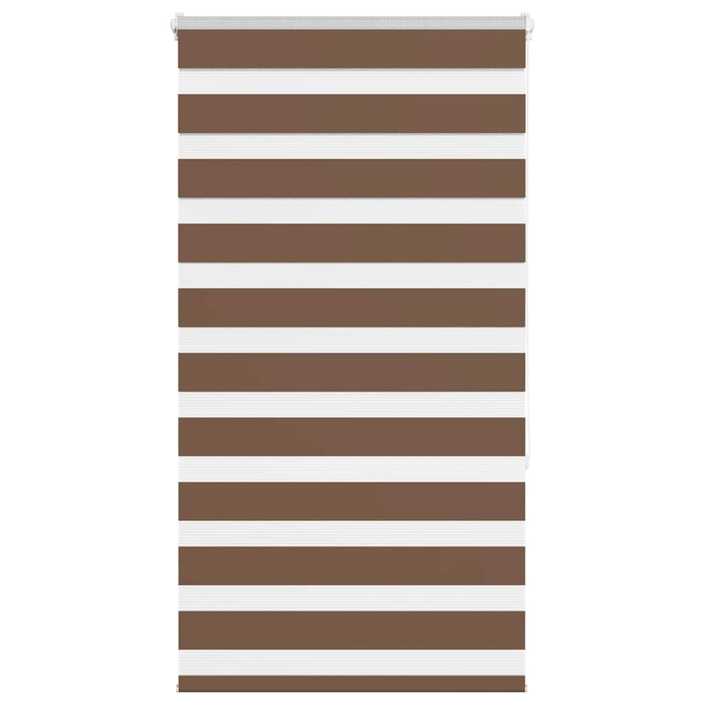vidaXL Zebra roleta hnedá 90x150 cm šírka látky 85,9 cm polyester