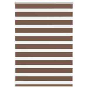 Zebra roleta hnědá 115x150 cm šířka látky 110,9 cm polyester - obrázek 1