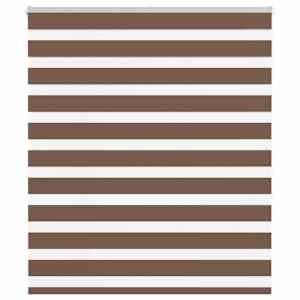 Zebra roleta hnědá 130x150 cm šířka látky 125,9 cm polyester - obrázek 1