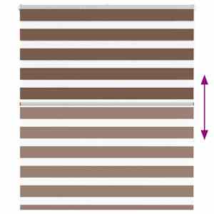 Zebra roleta hnědá 130x150 cm šířka látky 125,9 cm polyester - obrázek 5