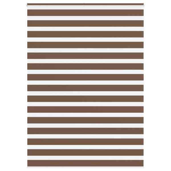 vidaXL sebrakardin, pruun, 160 x 200 cm, kangas, laius 155,9 cm, pol&uuml;ester