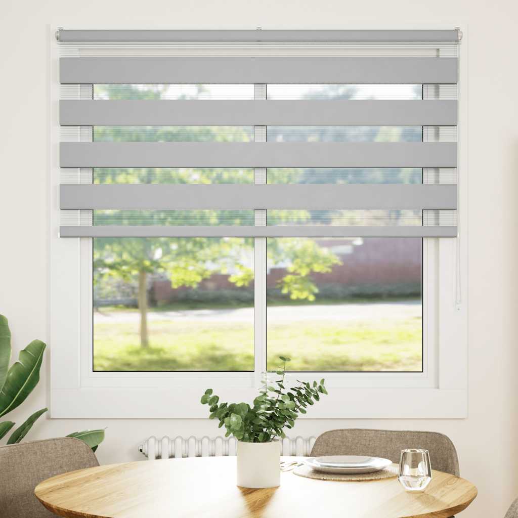 vidaXL zebragardin lysegrå 150x150 cm stofbredde 145,9 cm polyester
