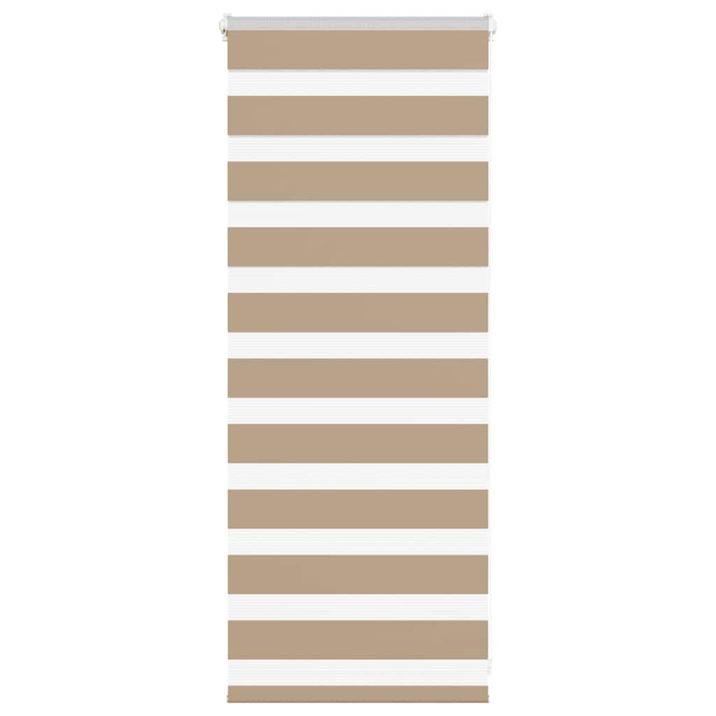 vidaXL Zebra roleta pískově hnědá šířka látky 60,9 cm polyester