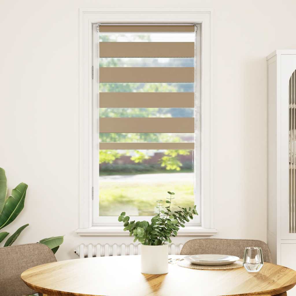 Thumbnail - vidaXL Zebrarollo Sandbraun 65x100 cm Stoffbreite 60,9 cm Polyester