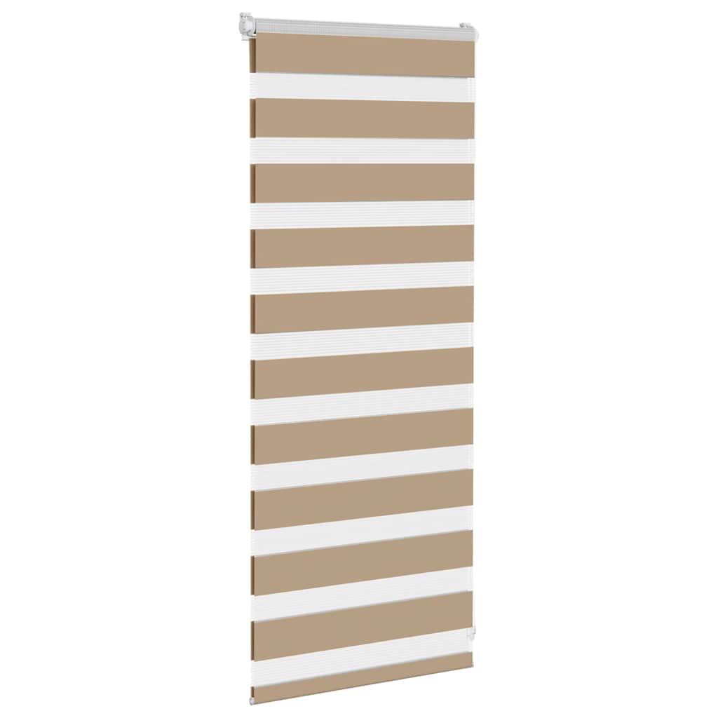 Thumbnail - vidaXL Zebrarollo Sandbraun 65x100 cm Stoffbreite 60,9 cm Polyester