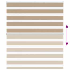 Zebra roleta pískově hnědá šířka látky 130,9 cm polyester - obrázek 5