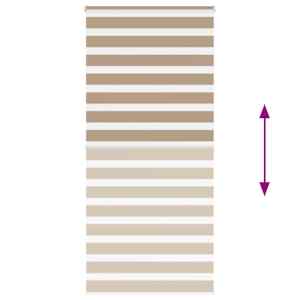 Zebra roleta pískově hnědá šířka látky 90,9 cm polyester - obrázek 5