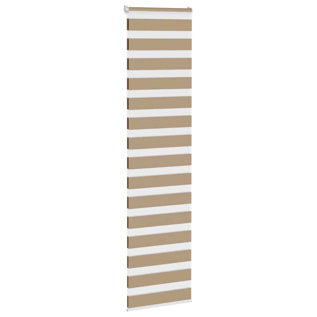 Thumbnail - vidaXL Zebrarollo Sandbraun 55x230 cm Stoffbreite 50,9 cm Polyester