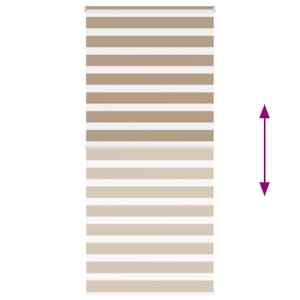 Zebra roleta pískově hnědá šířka látky 95,9 cm polyester - obrázek 5