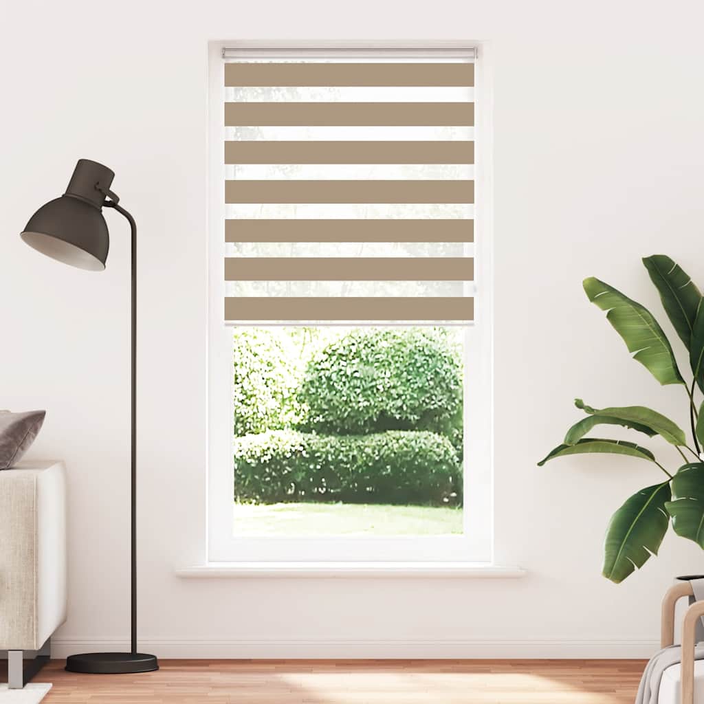 Thumbnail - vidaXL Zebrarollo Sandbraun 105x230 cm Stoffbreite 100,9 cm Polyester