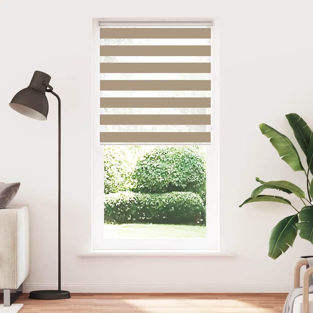 Thumbnail - vidaXL Zebrarollo Sandbraun 115x230 cm Stoffbreite 110,9 cm Polyester
