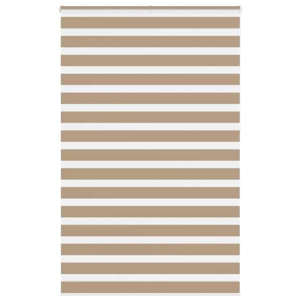 vidaXL sebrakardin, liivapruun, 140 x 230 cm, kangas, laius 135,9 cm, pol&uuml;ester