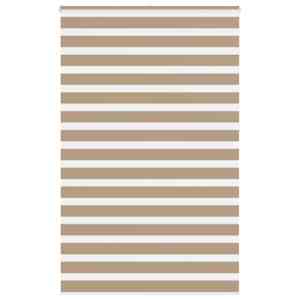 Zebra roleta pískově hnědá šířka látky 145,9 cm polyester - obrázek 1