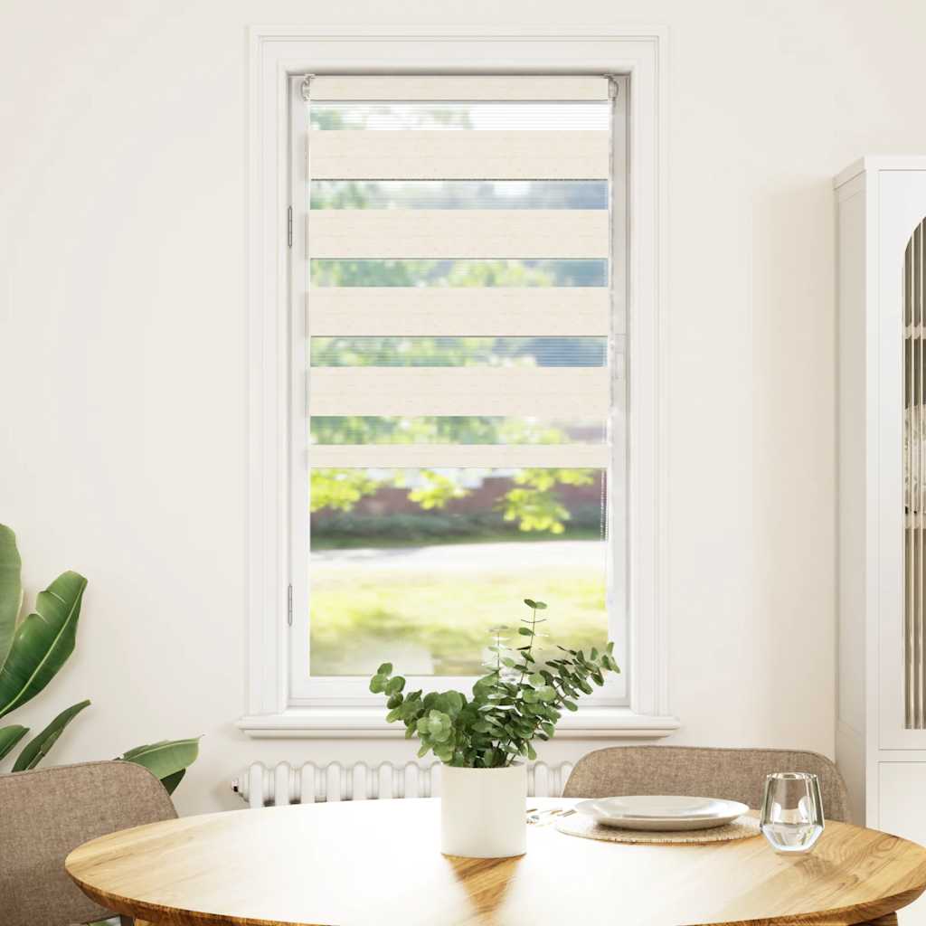 vidaXL Zebra rolgordijn 55x100 cm stofbreedte 50,9 cm marmerbeige afbeelding