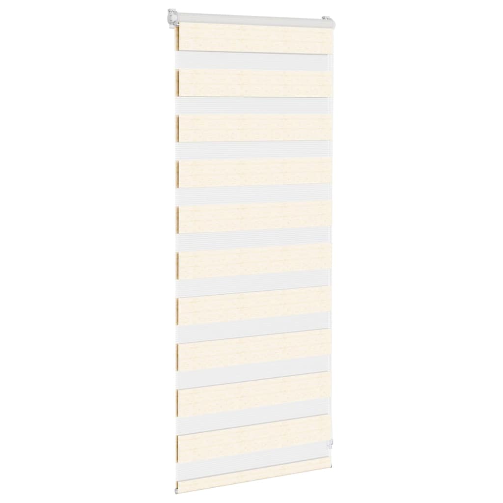 Thumbnail - vidaXL Doppelrollo Marmorbeige 65x100 cm Stoffbreite 60,9 cm Polyester