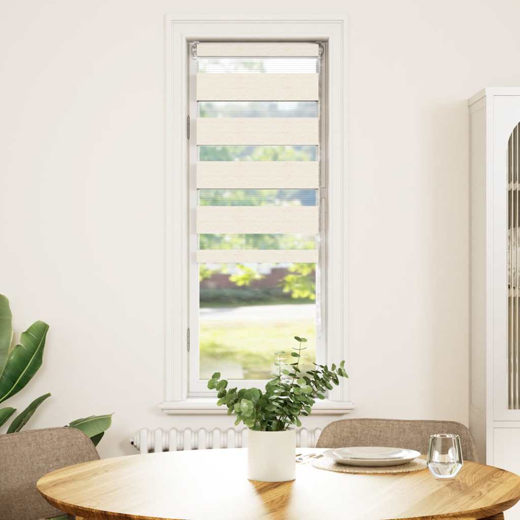 vidaXL Zebra Blind 40x150 cm stofbreedte 35,9 cm polyester marmerbeige afbeelding