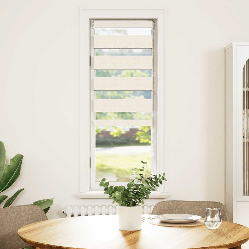 vidaXL Zebra Blind 45x150 cm stofbreedte 40,9 cm polyester marmerbeige afbeelding