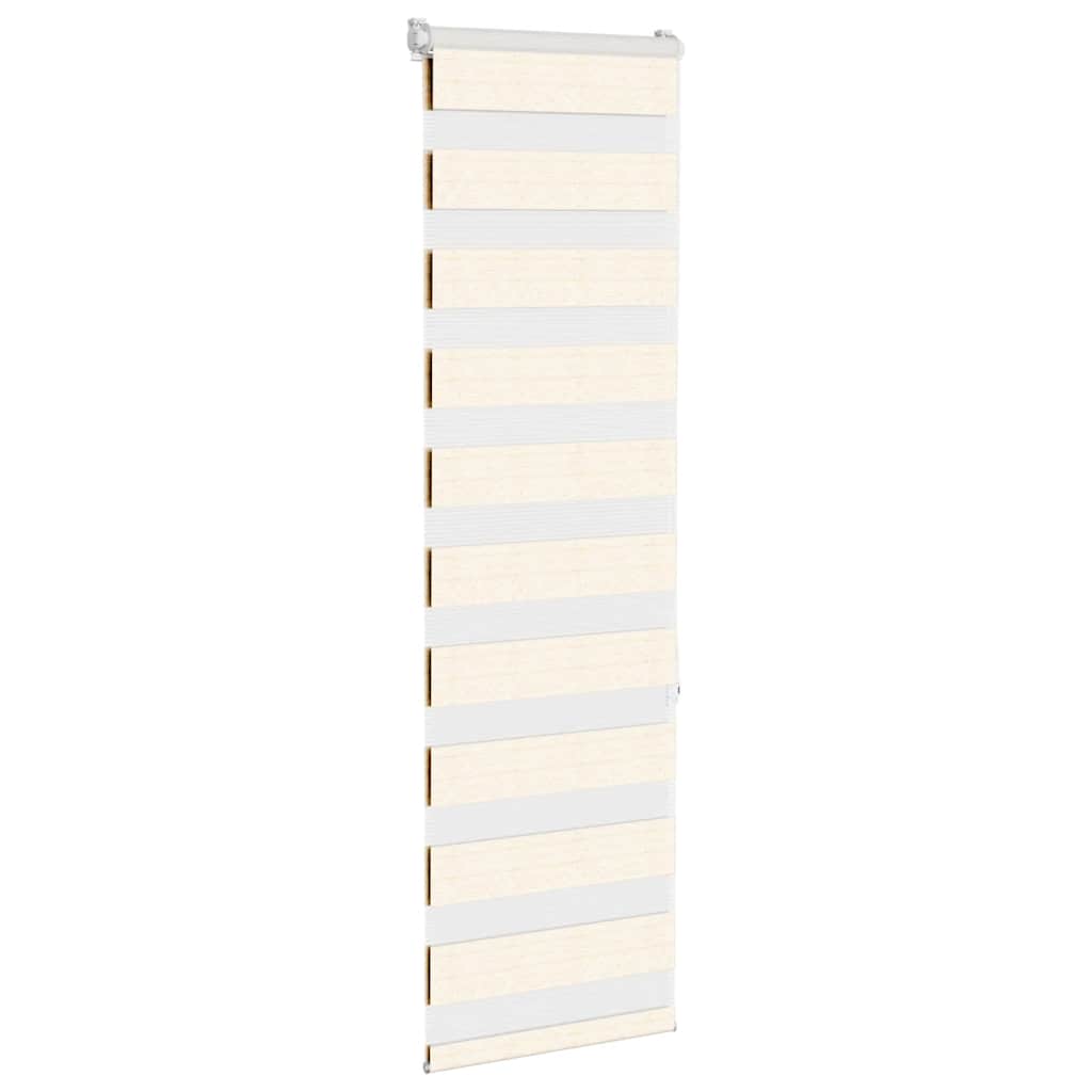 Thumbnail - vidaXL Doppelrollo Marmorbeige 45x150 cm Stoffbreite 40,9 cm Polyester