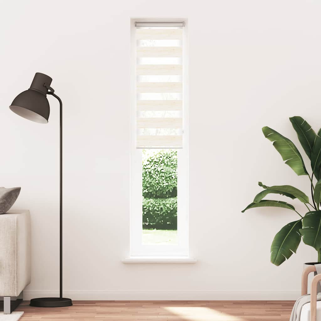 vidaXL Zebra rolgordijn 45x200 cm stofbreedte 40,9 cm marmerbeige afbeelding