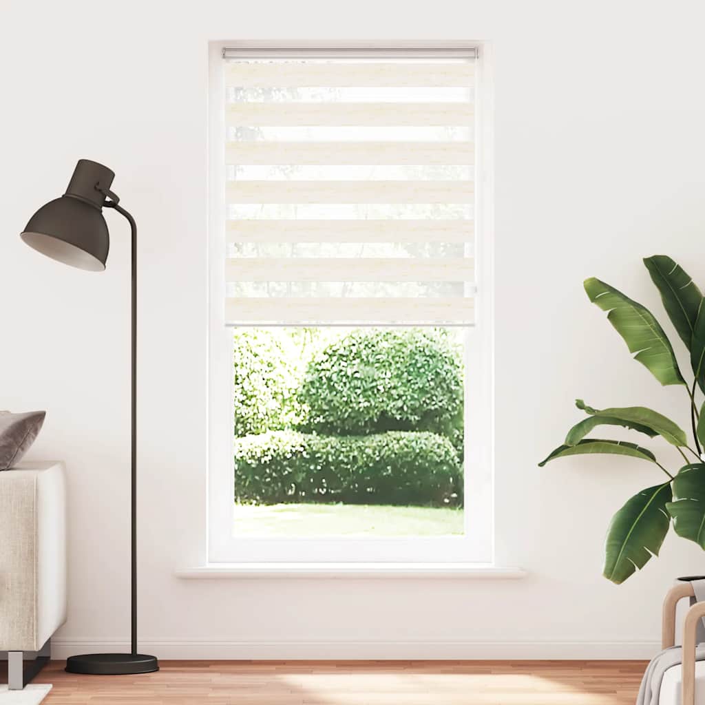 vidaXL Zebra rolgordijn 105x200 cm stofbreedte 100,9cm marmerbeige afbeelding