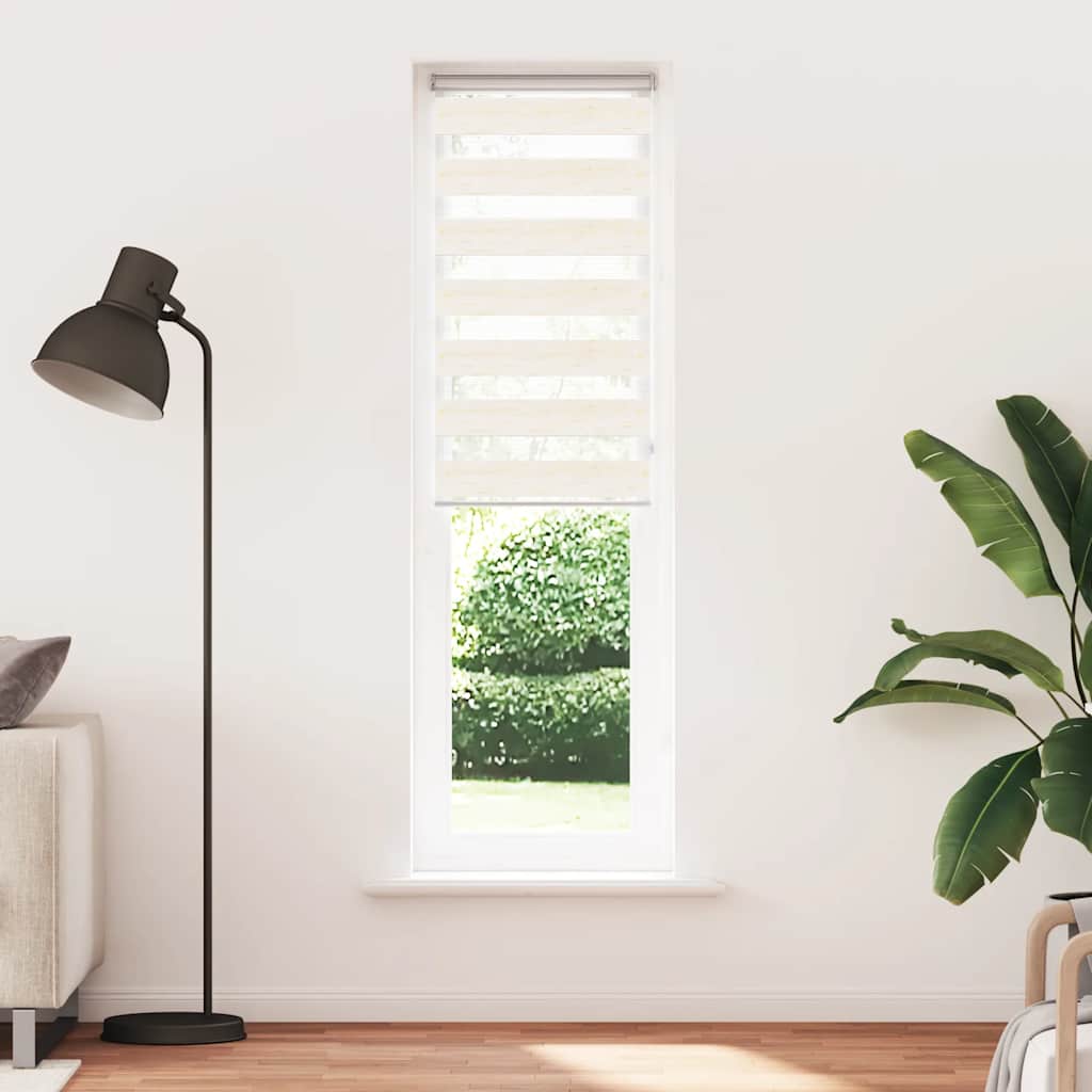 vidaXL Zebra rolgordijn 65x230 cm stofbreedte 60,9 cm marmerbeige afbeelding