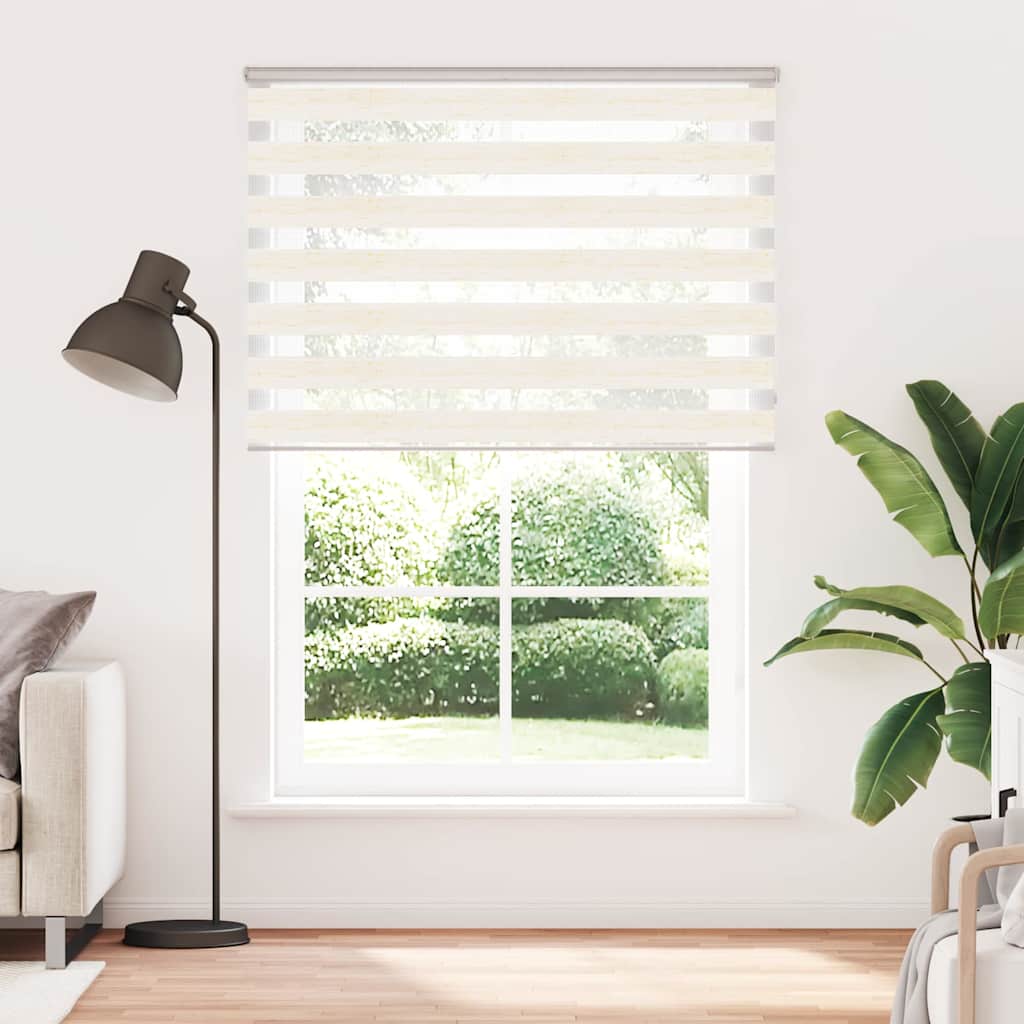 vidaXL Zebra rolgordijn 155x230 cm stofbreedte 150,9 cm marmerbeige afbeelding