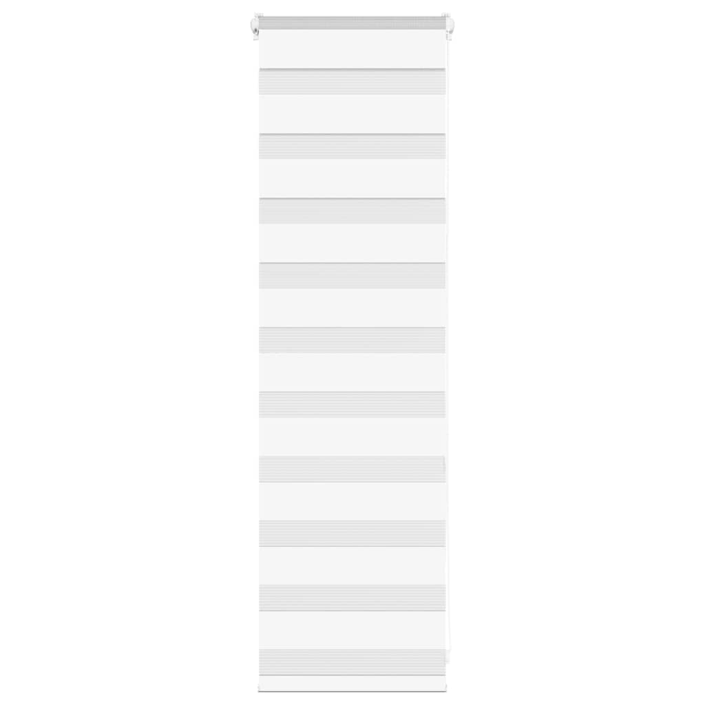 vidaXL Zebra roleta biela 45x100 cm šírka látky 40,9 cm polyester