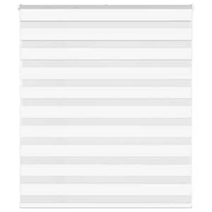 Zebra roleta bílá 130x100 cm šířka látky 125,9 cm polyester - obrázek 1