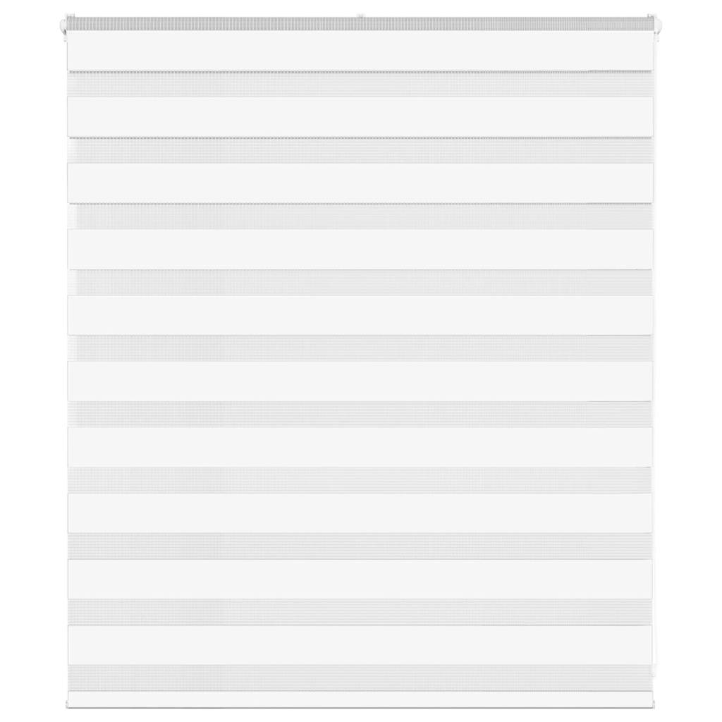 vidaXL Jaluzea tip zebra alb lățime țesătură 130,9 cm poliester