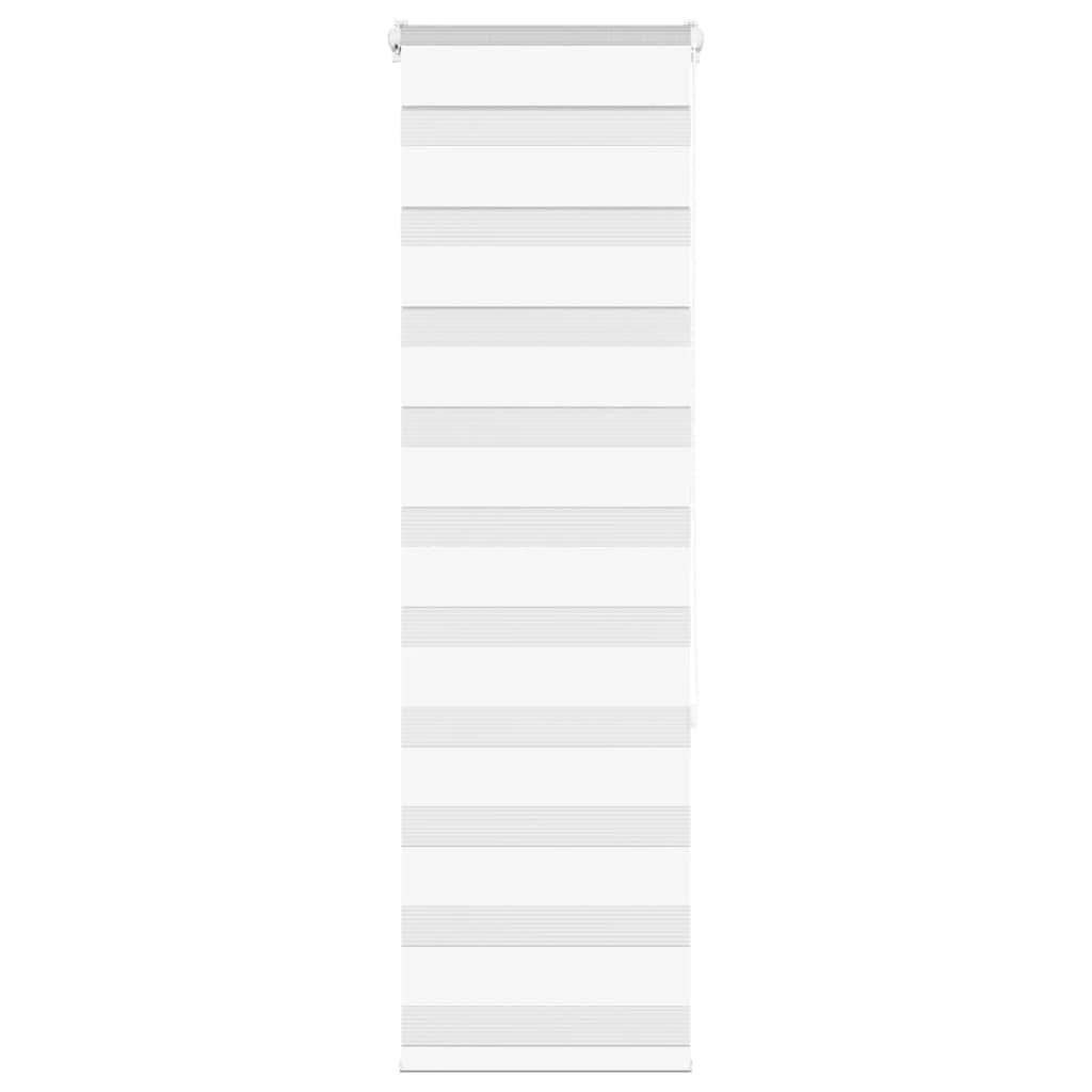 vidaXL Zebra roleta biela 45x150 cm šírka látky 40,9 cm polyester