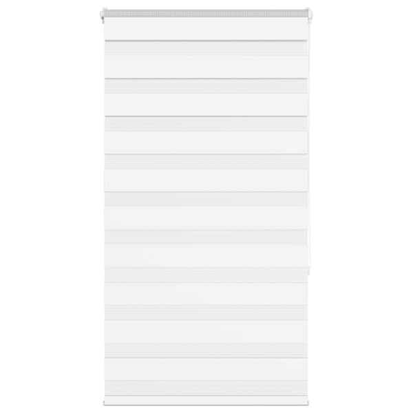 vidaXL Triibuline ruloo pruun 85x150 cm kanga laius 80,9 cm pol&uuml;ester