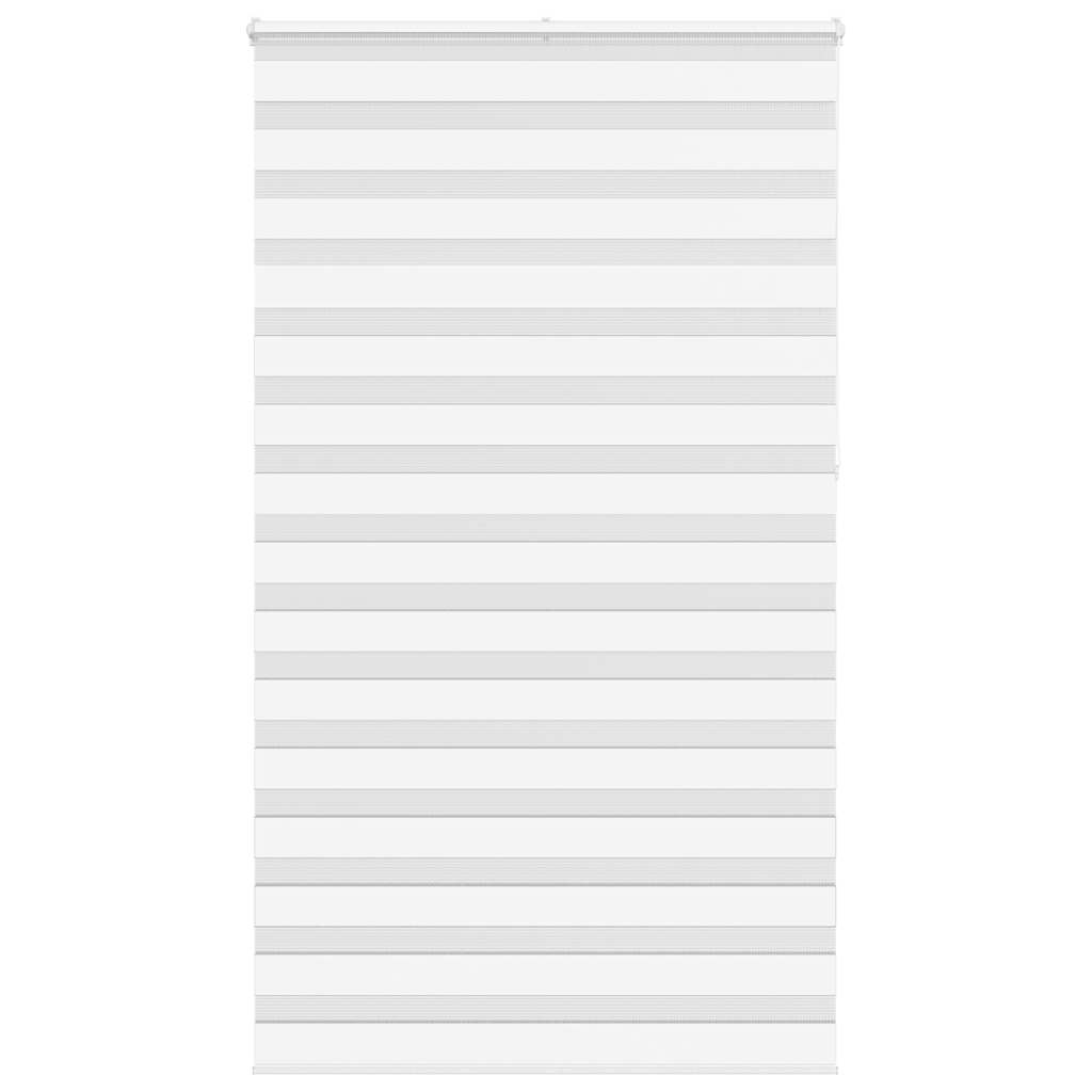 vidaXL Zebra roleta biela 130x230 cm šírka látky 125,9cm polyester