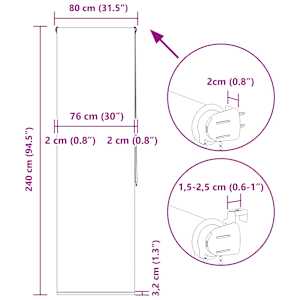 Sprchová roleta 80x240 cm Šířka látky 76 cm - obrázek 15