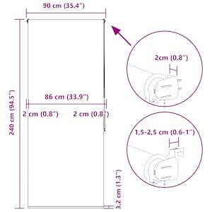 Sprchová roleta 90x240 cm Šířka látky 86 cm - obrázek 15