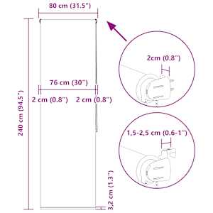 Sprchová roleta 80x240 cm Šířka látky 76 cm - obrázek 15