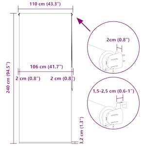 Sprchová roleta 110x240 cm Šířka látky 106 cm - obrázek 15