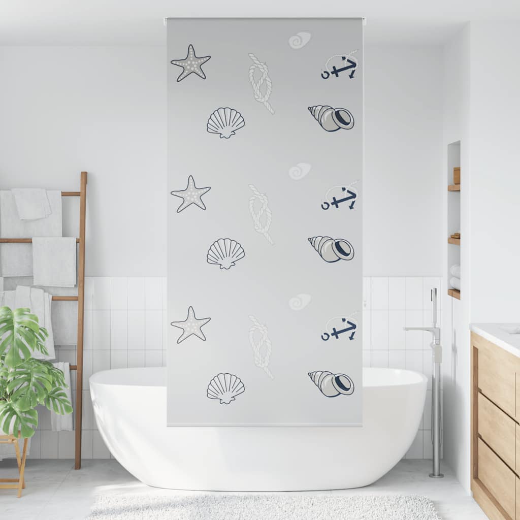 vidaXL Doucherolgordijn 90x240 cm stofbreedte 86 cm afbeelding