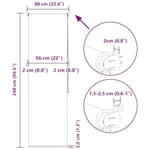Sprchová roleta 60x240 cm Šířka látky 56 cm - obrázek 15
